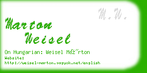 marton weisel business card